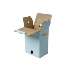 Картонная коробка 180х125х250 мм, для пакета Bag-in-Box 5 л, белая Т23 Е под краник